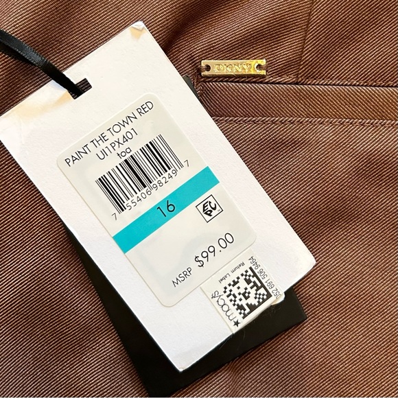 NEW DKNY Paint The Town Red Wide Leg Dress Pants Women’s SZ 16 in Toast - Picture 7 of 9